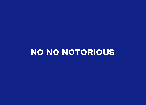 NO NO NOTORIOUS