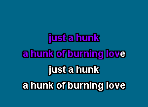 just a hunk

a hunk of burning love