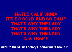 2002 The Music Factory Entertainment Group Ltd.