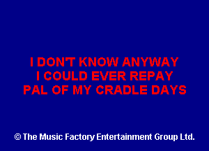 The Music Factory Entertainment Group Ltd.