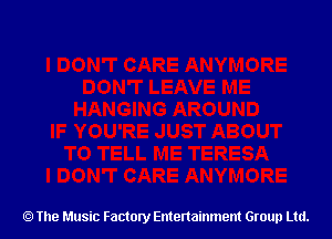 The Music Factory Entertainment Group Ltd.