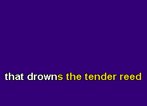 that drowns the tender reed