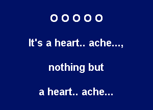 00000

It's a heart. ache...,

nothing but

a heart ache...