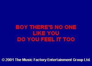 2001 The Music Factory Entertainment Group Ltd.