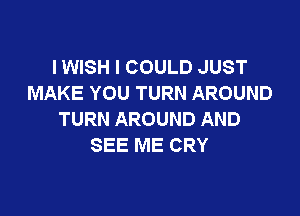IWISH I COULD JUST
MAKE YOU TURN AROUND

TURN AROUND AND
SEE ME CRY
