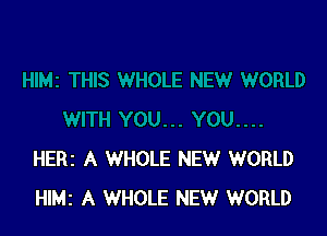 HERI A WHOLE NEW WORLD
HIMI A WHOLE NEW WORLD