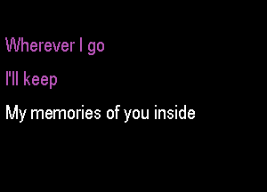 Wherever I go

Hlkeep

My memories of you inside