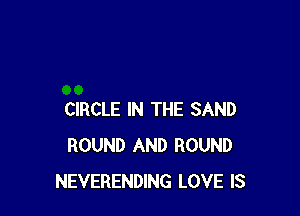 CIRCLE IN THE SAND
ROUND AND ROUND
NEVERENDING LOVE IS