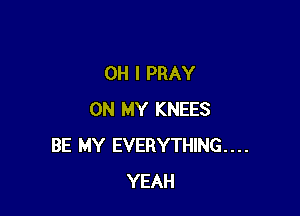 OH I PRAY

ON MY KNEES
BE MY EVERYTHING...
YEAH