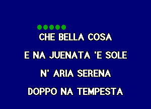 CHE BELLA COSA

E NA JUENATA 'E SOLE
N' ARIA SERENA
DOPPO NA TEMPESTA