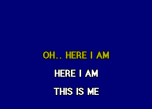 0H.. HERE I AM
HERE I AM
THIS IS ME