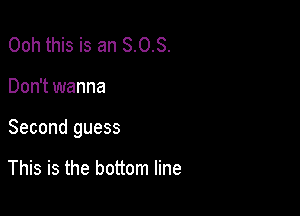 Ooh this is an 8.0.8.

Don't wanna

Second guess

This is the bottom line