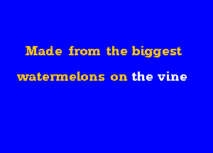 Made from the biggest

watennelons on the vine