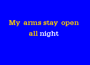 My anus stay open

all night