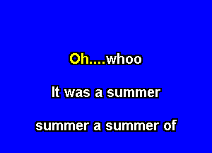 0h....whoo

It was a summer

summer a summer of