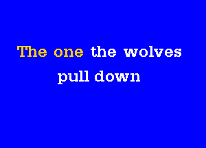 The one the wolves

pull down