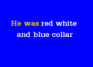 He was red White

and blue collar