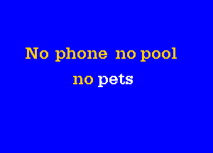 No phone no pool

no pets
