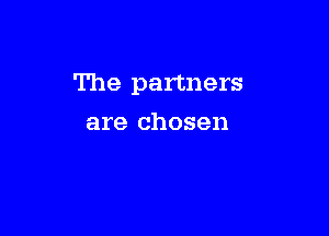 The partners

are chosen