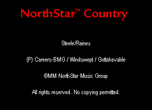 NorthStar' Country

SteechRaines
(P) Carters-BMG IWmdswept I Gotahavahle
emu NorthStar Music Group

All rights reserved No...

IronOcr License Exception.  To deploy IronOcr please apply a commercial license key or free 30 day deployment trial key at  http://ironsoftware.com/csharp/ocr/licensing/.  Keys may be applied by setting IronOcr.License.LicenseKey at any point in your application before IronOCR is used.