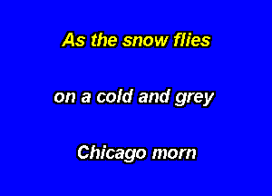 As the snow flies

on a cold and grey

Chicago mom