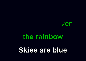 Skies are blue