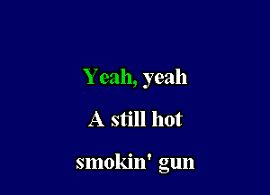 Yeah, yeah

A still hot

smokin' gun