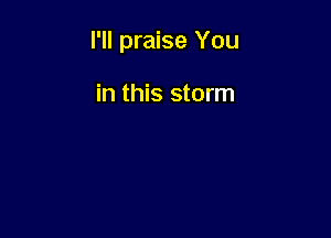 I'll praise You

in this storm