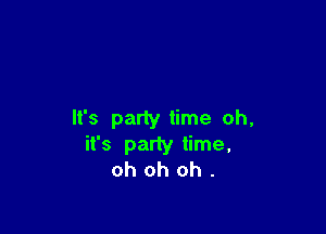 It's party time oh.
it's party time,
oh oh oh .