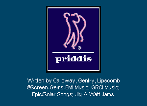 Whtten by Calloway, Gentry, Lipscomb
tascveemoems-EMI Musnc, GRCI Musuc,

EpocISodar Songs, Jeg-A-Wan Jams