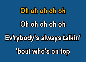 Ohohohohoh
Ohohohohoh

Ev'rybody's always talkin'

'bout who's on top