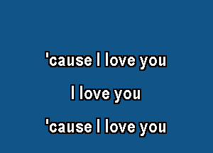 'cause I love you

I love you

'cause I love you