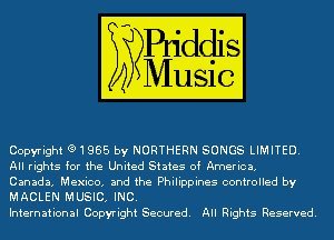 Copyright e1965 by NORTHERN SONGS LIMITED.
All rights for the United States of America,

Canada, Mexico, and the Philippines controlled by
MACLEN MUSIC. INC.
International Copyright Secured. All Rights Reserved.
