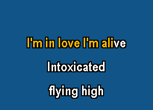I'm in love I'm alive

Intoxicated

flying high