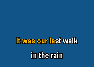 It was our last walk

in the rain