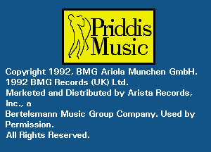 Copyright TEEBEIHB'WQEEB

1992 HMS Records (UK) Ltd.

Marketed and Distributed bvu

am Group Companv- GEM

All Highm Reserved.