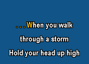 ...When you walk

through a storm

Hold your head up high