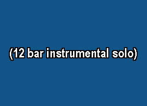 (12 bar instrumental solo)