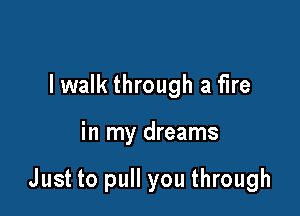 lwalk through a fire

in my dreams

Just to pull you through