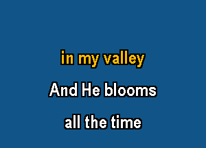 in my valley

And He blooms

all the time