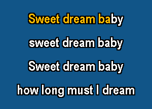 Sweet dream baby
sweet dream baby

Sweet dream baby

how long must I dream