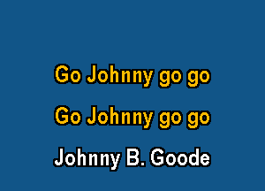 Go Johnny go go

Go Johnny go go
Johnny B. Goode