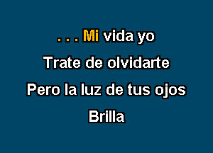 ...Mivida yo

Trate de olvidarte

Pero la luz de tus ojos
Brilla