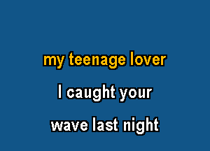 my teenage lover

lcaughtyour

wave last night