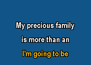 My precious family

is more than an

I'm going to be