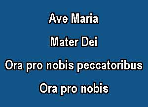 Ave Maria

Mater Dei

Ora pro nobis peccatoribus

Ora pro nobis