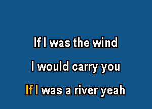 lfl was the wind

I would carry you

lfl was a river yeah