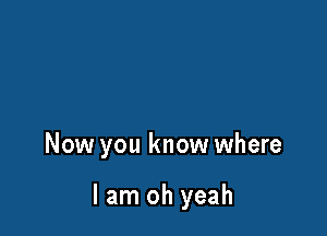 Won't you let me
make it up to you

Now you know where

lam oh yeah