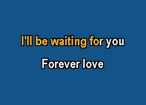 I'll be waiting for you

Forever love