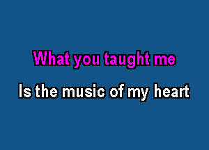 Is the music of my heart